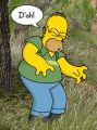 Homero Simpson Protegiendo un árbol.