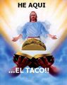 Jesús hacía aparecer panes y peces con sus poderes normales... así que cuando se transformaba en Supersaiyajin podía hacer aparecer tacos!